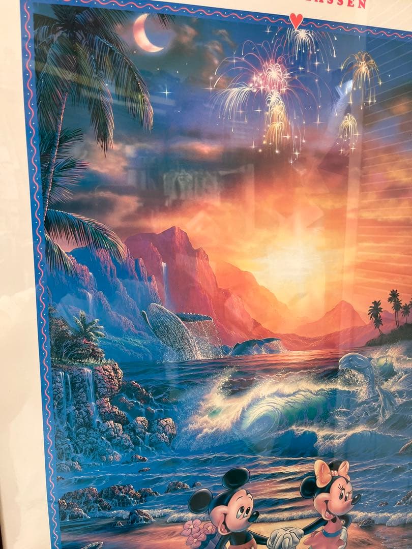 送料込み！巨大　ラッセン　ディズニー　ミッキー　コラボ　ビンテージポスター