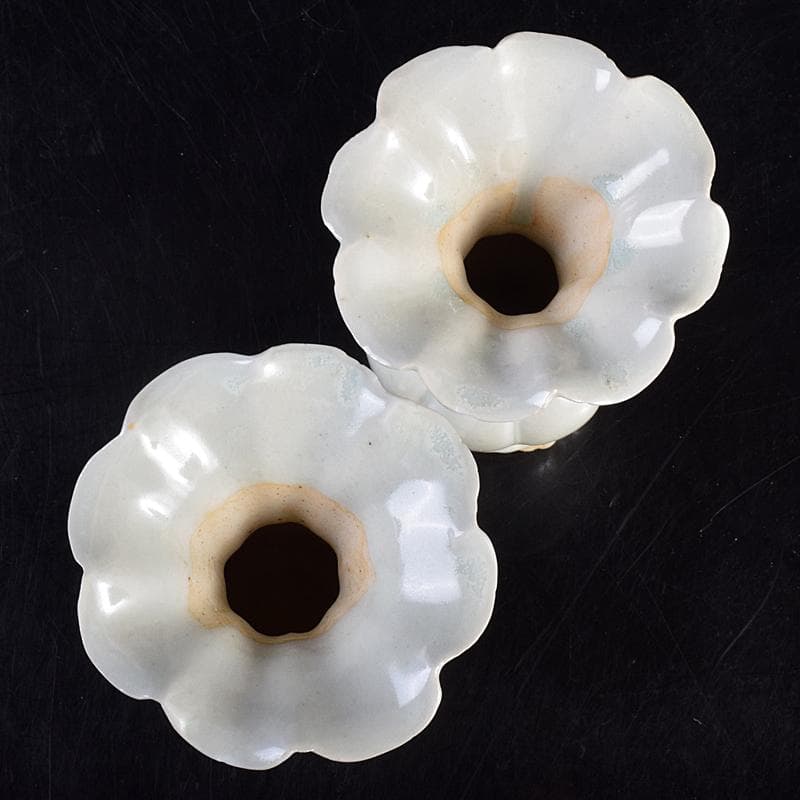 中国　宋代　青白磁　瓜型瓶　一對　M　R8819