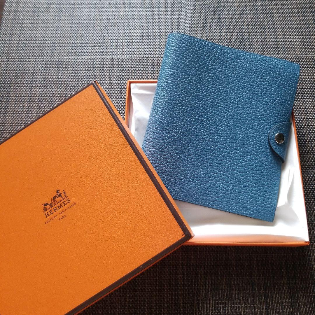 kiki様　HERMES 青 レザー リングノート　新品未使用　ブルージーン