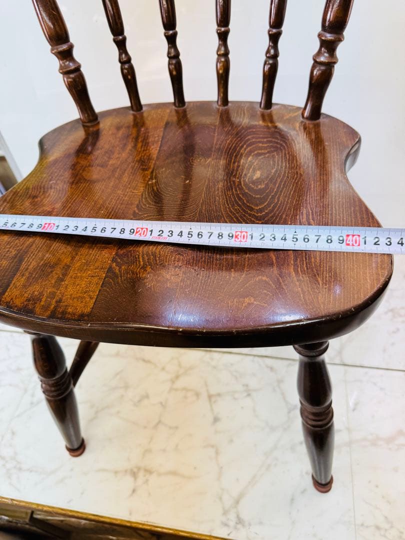 柏木工　ウィンザー　スピンドル　木製　ダイニングチェア　ビンテージ　昭和レトロ