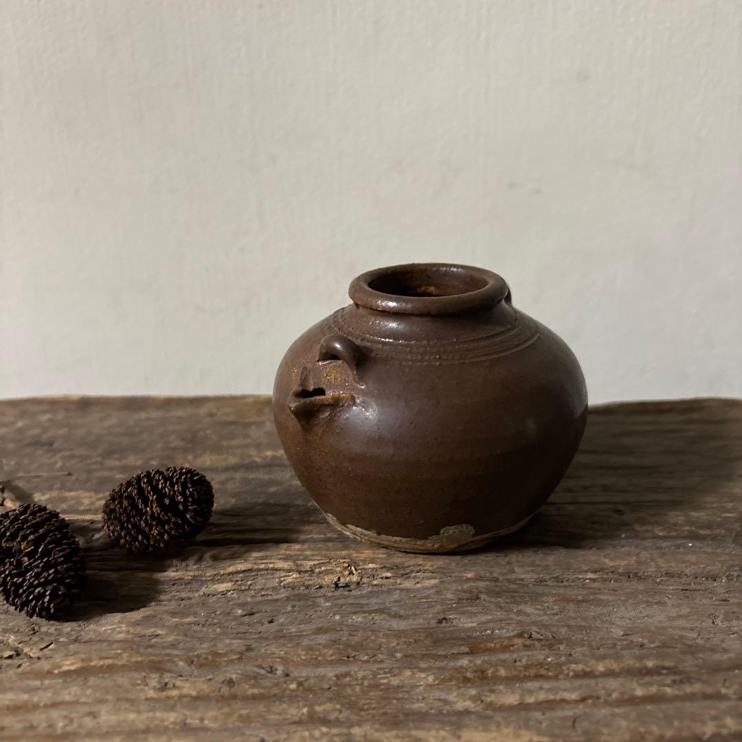 古瀬戸水滴　古道具　アンティーク　骨董　古備前　花器　古民芸　検:李朝　白洲正子