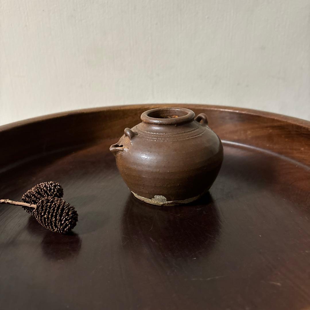 古瀬戸水滴　古道具　アンティーク　骨董　古備前　花器　古民芸　検:李朝　白洲正子