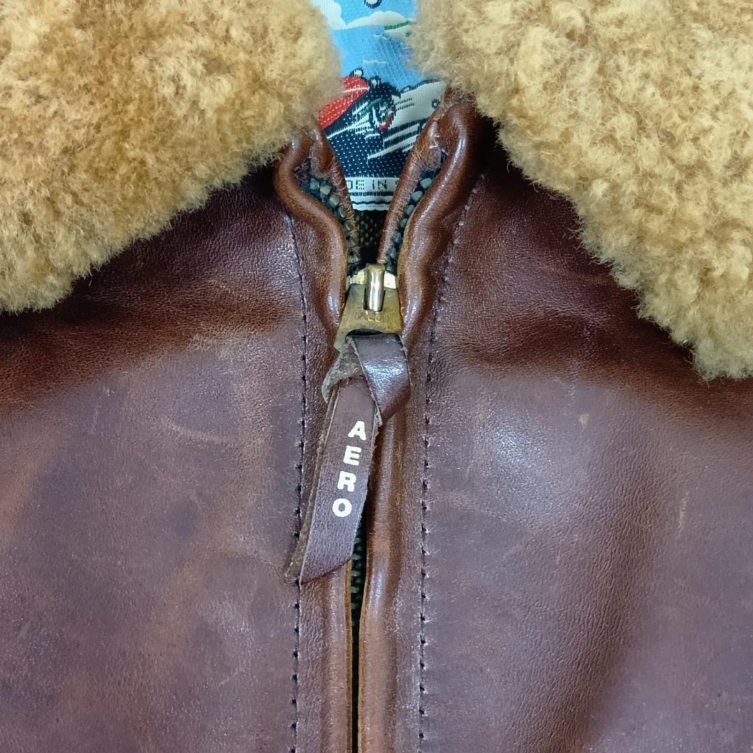 エアロレザー/レザージャケット/ハーフベルト/ブルゾン/ライダース/襟ボア/馬革