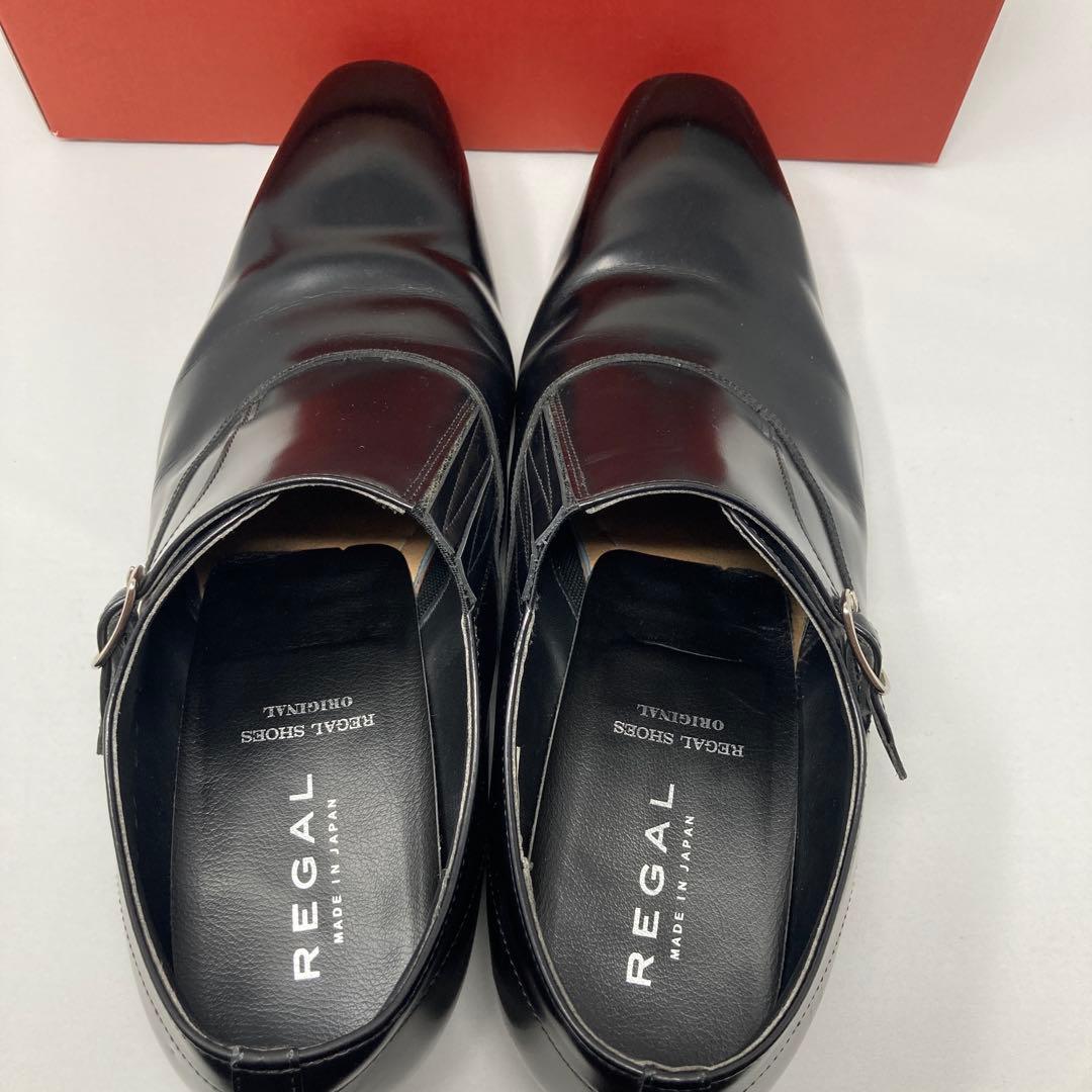 REGAL ブラック ビジネスシューズ　モンクストラップ　27cm