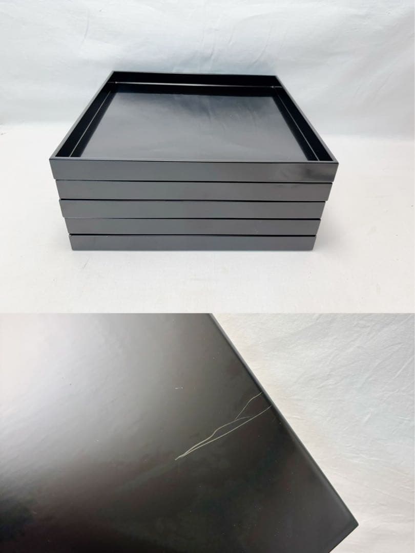 ほぼ未使用 懐石道具 塗師 葵春造 懐石皆具一揃 木製 五客揃 利休形 共箱