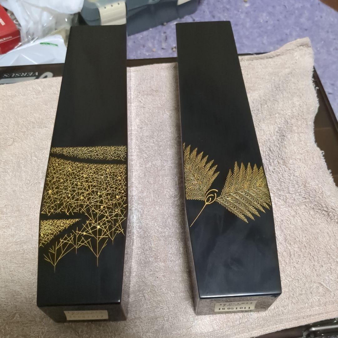 漆器 金箔草花模様 2点セット