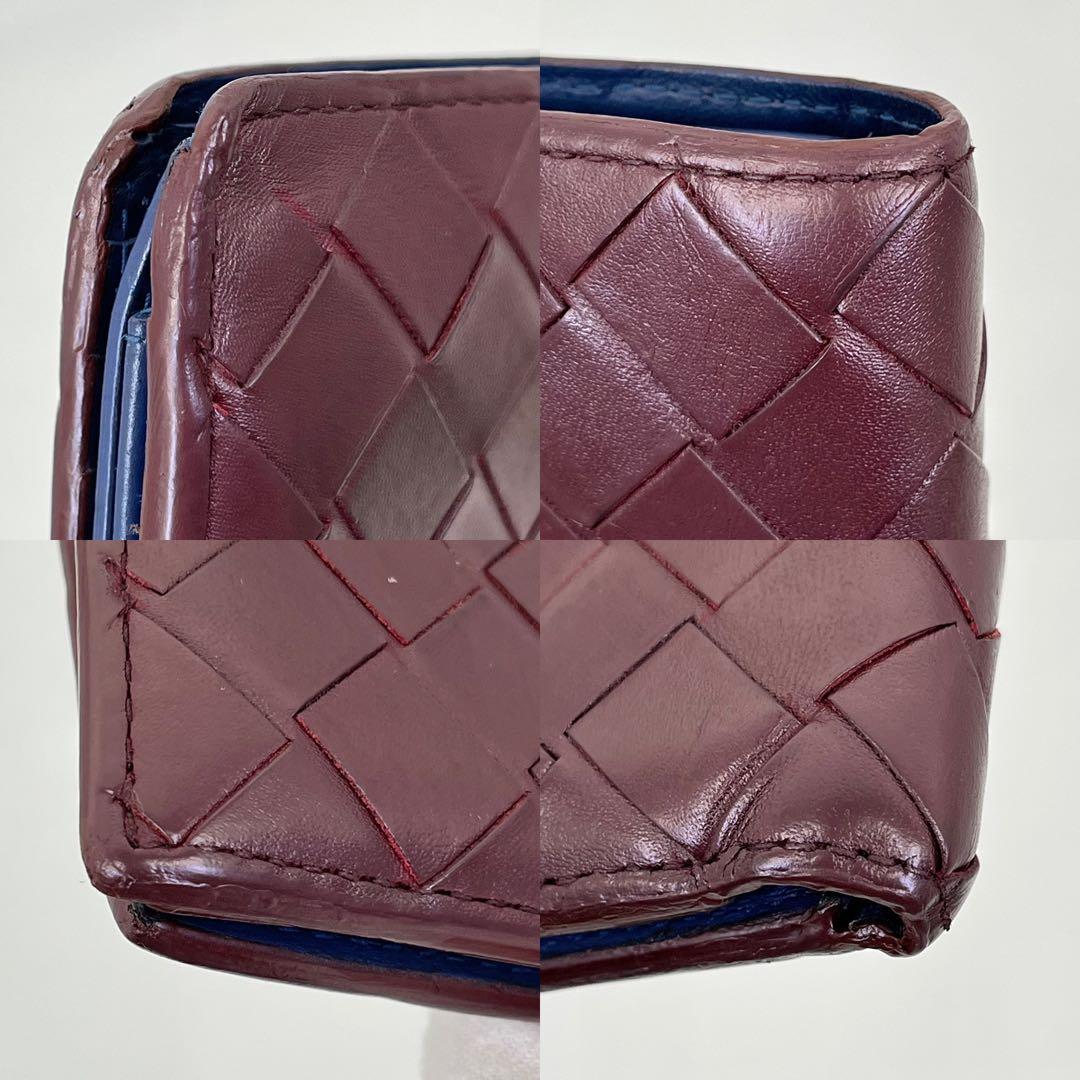 ボッテガヴェネタ 二つ折り財布 マキシイントレチャート バイカラー RFID