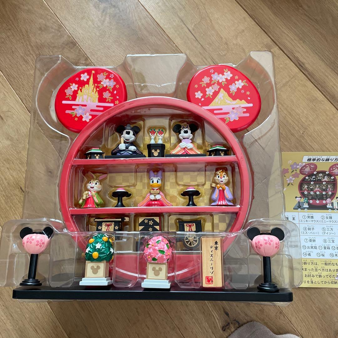【レア】ディズニーリゾート　ひな人形　飾り棚付き　ディズニー　箱付き