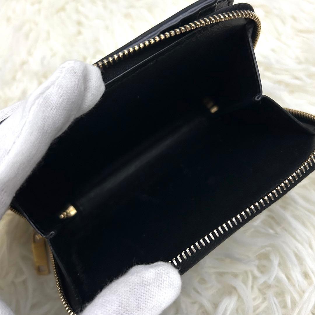 【美品】Saint Laurent カランドラ 財布 ブラック 二つ折り財布