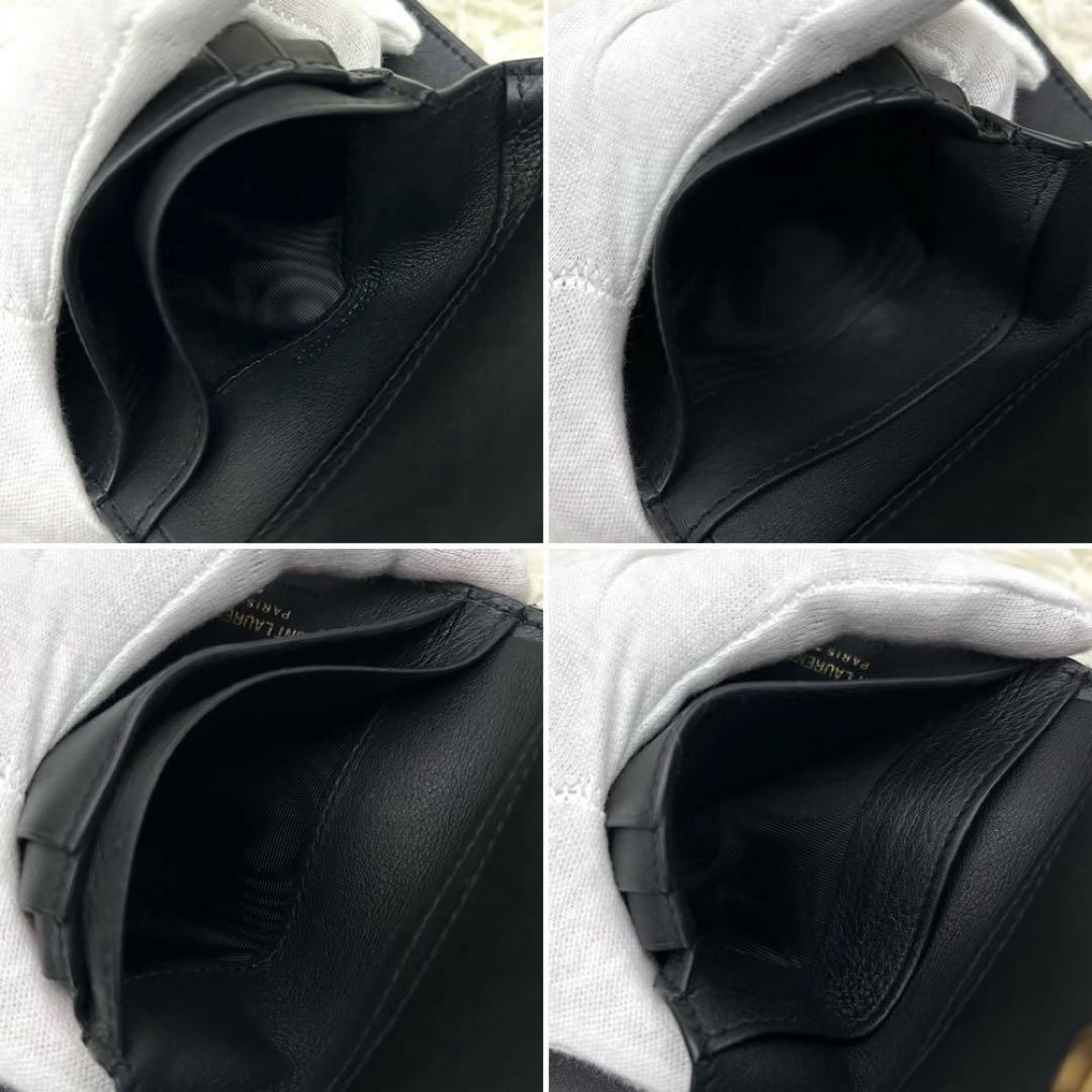 【美品】Saint Laurent カランドラ 財布 ブラック 二つ折り財布