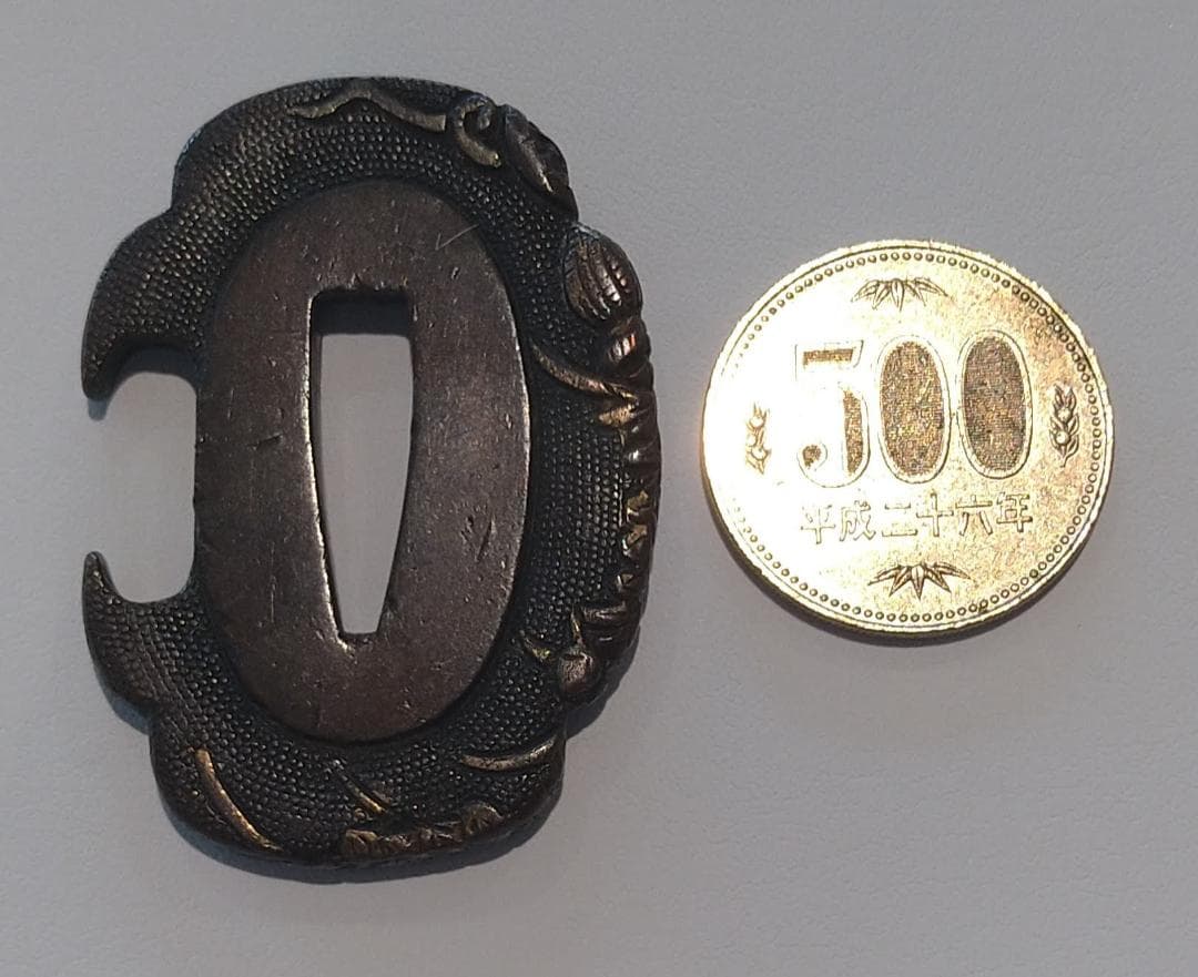 短刀脇差小鍔草葉の図