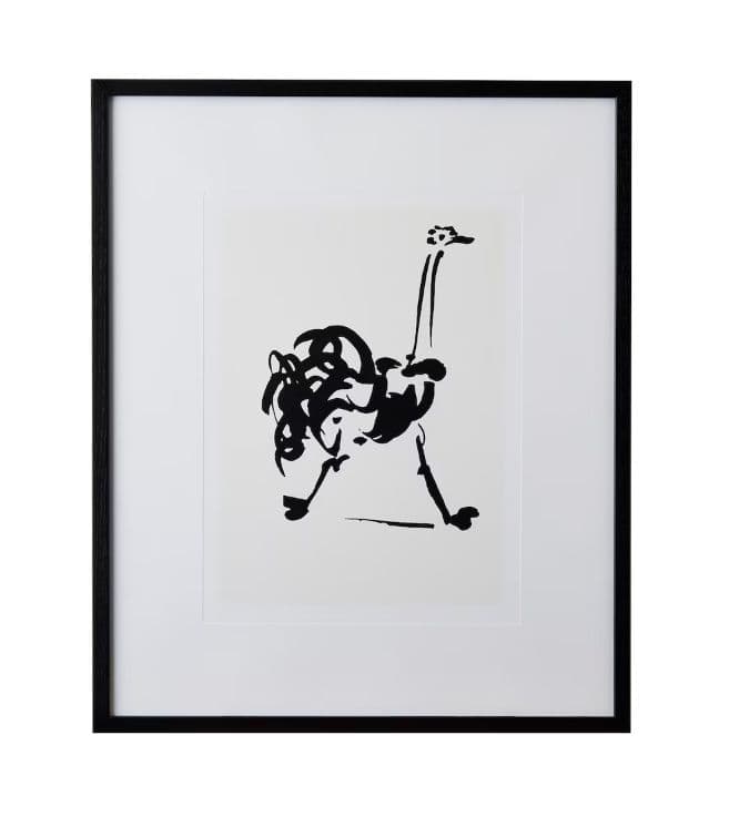 無印良品　［ＩＤＥＥ］アートポスター　ピカソ　ダチョウ　黒色額