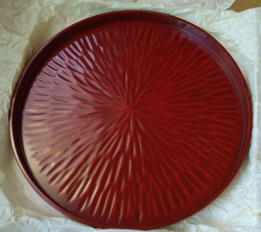 高岡漆器　漆器盆　100鑿目　 直径30cm