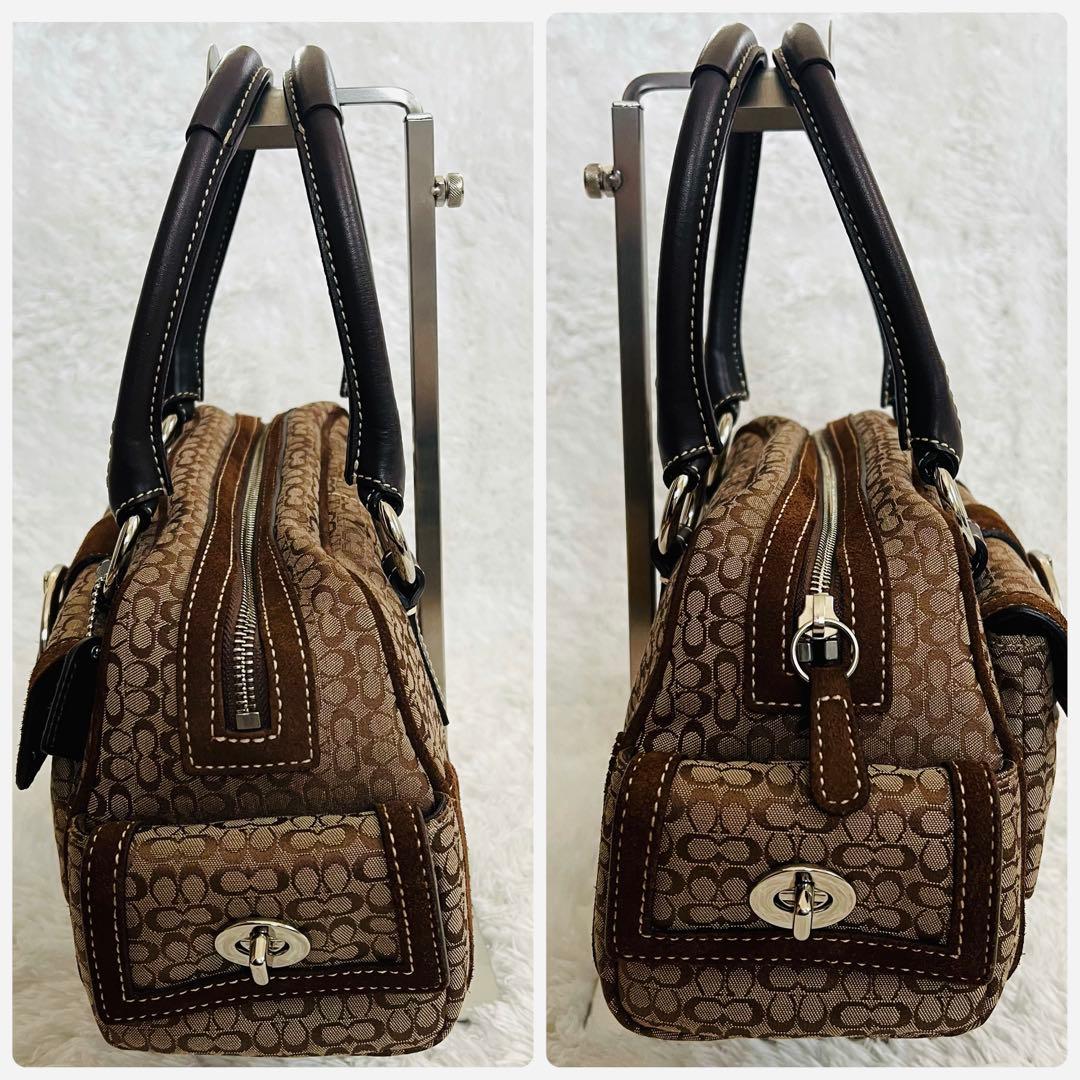 【美品】COACH コーチ ソーホー ミニシグネチャー ハンドバッグ
