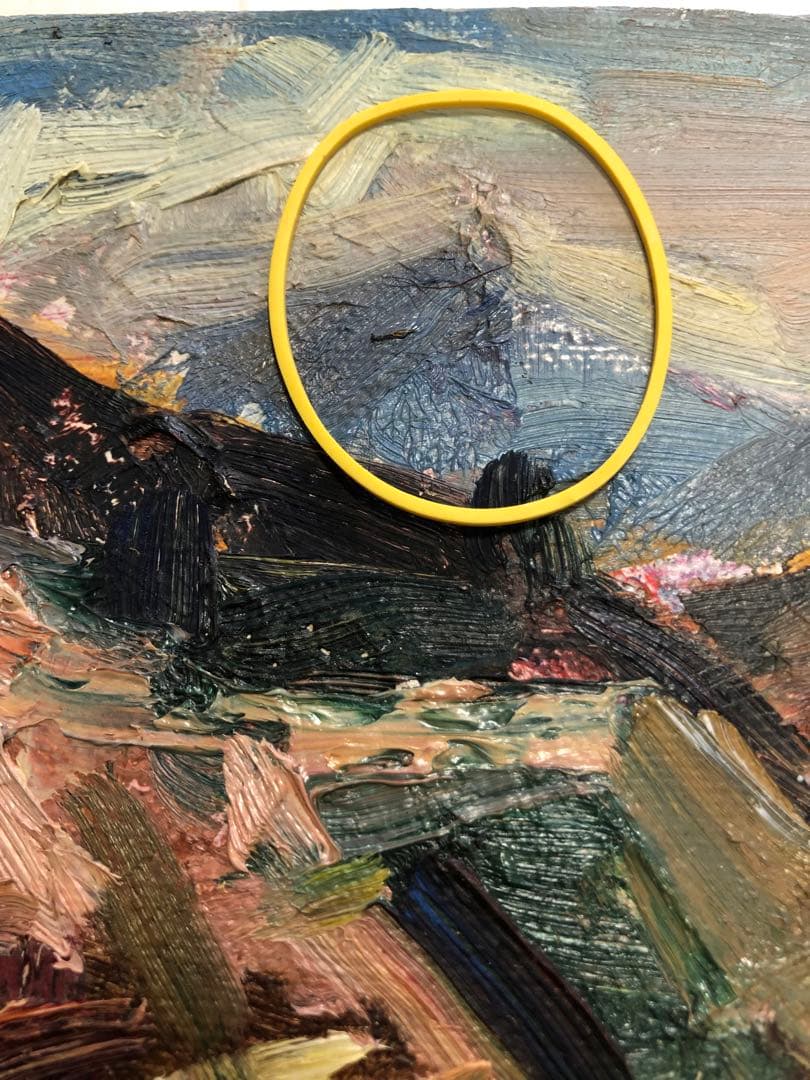 油絵（秩父の山）