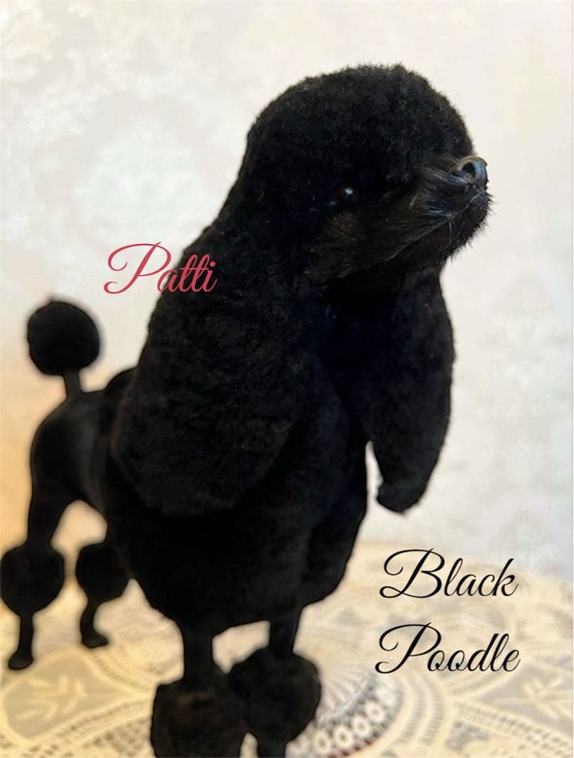 BLACK❤︎ブラックプードル★リアルな置き物❤︎