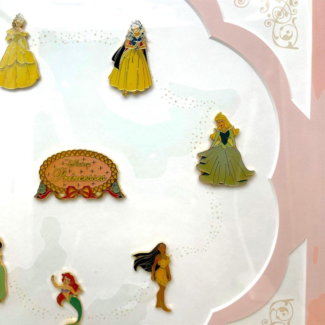 激レア★シンデレラ アリエル ベル 白雪姫 眠れる森の美女 ピンバッジ 額縁