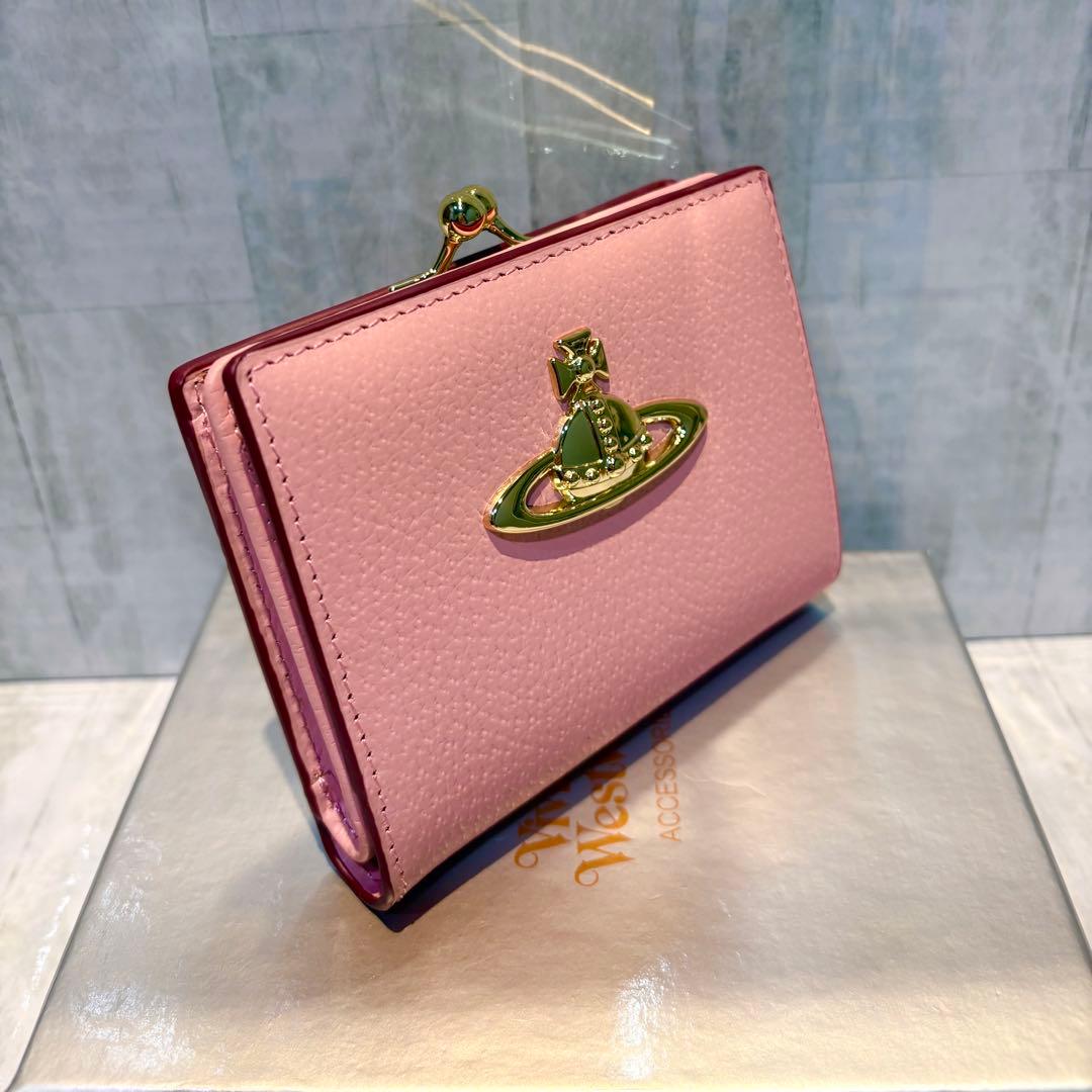 Vivienne Westwood 2つ折り財布 / ピンク/ゴールド金具付き