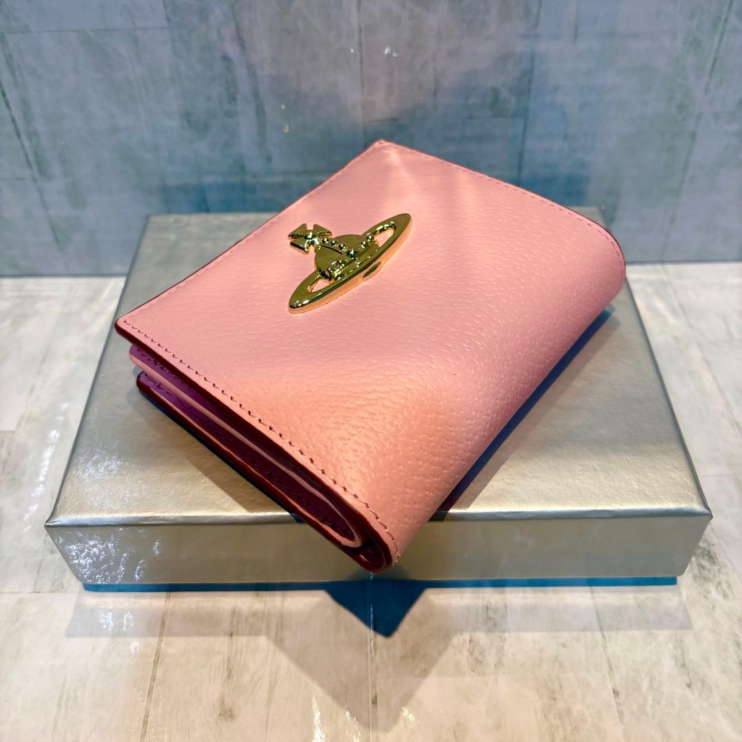 Vivienne Westwood 2つ折り財布 / ピンク/ゴールド金具付き