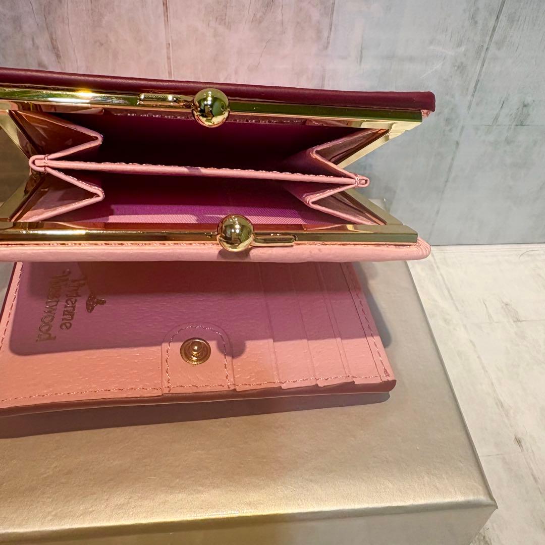 Vivienne Westwood 2つ折り財布 / ピンク/ゴールド金具付き