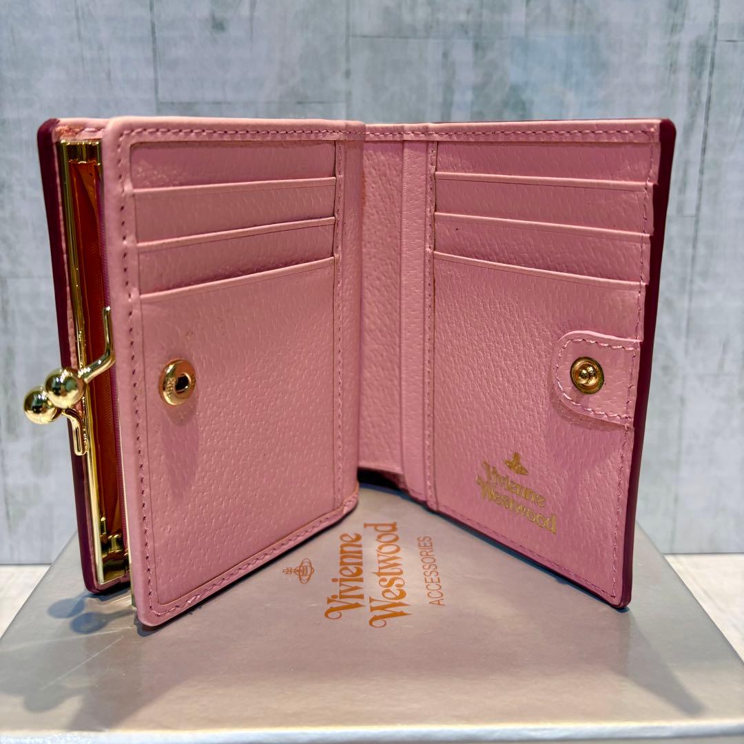 Vivienne Westwood 2つ折り財布 / ピンク/ゴールド金具付き