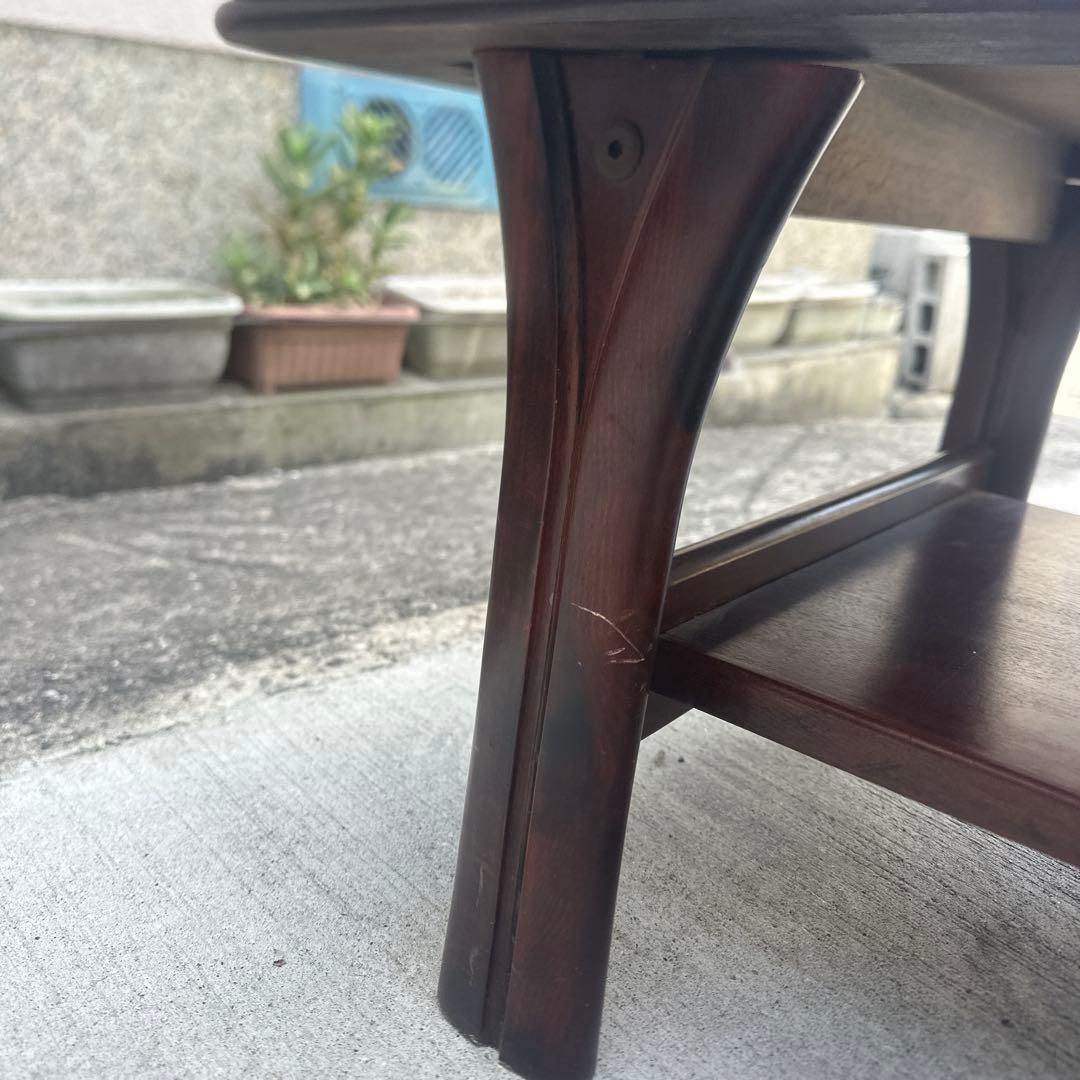 ダークブラウン木製座卓