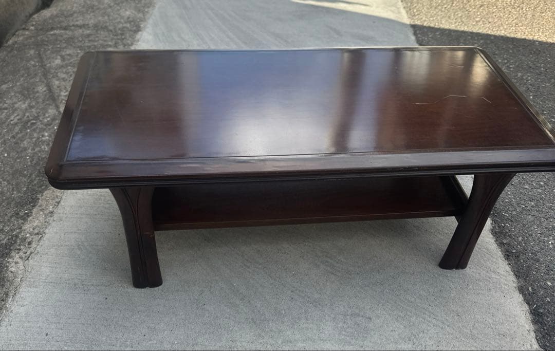 ダークブラウン木製座卓