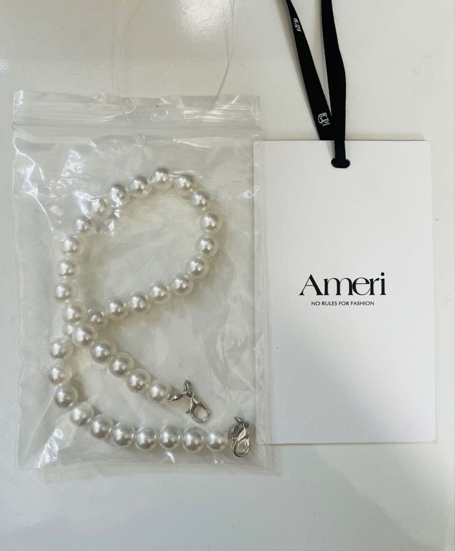 Ameri 美品 BACK OPEN PEARL VELOUR DRESS