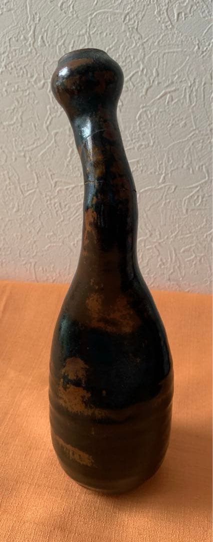 希少　安土桃山時代　美濃久尻窯　瀬戸陶祖　加藤市左衛門景光　作　古瀬戸鉄釉華器