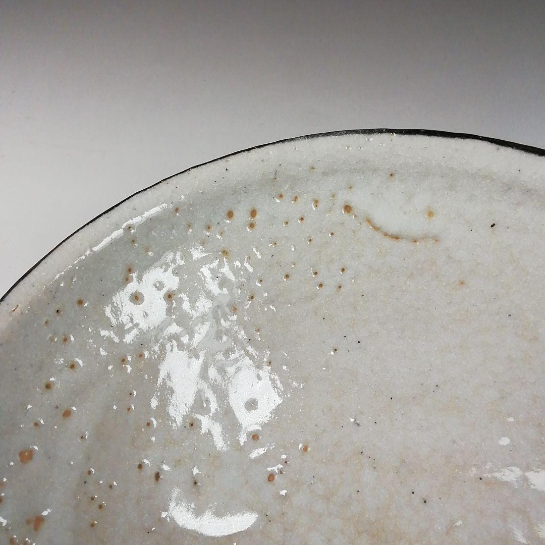 Ｔ９０　茶碗　『志野　平茶碗』『山口正悟』　共箱　抹茶碗　茶道具