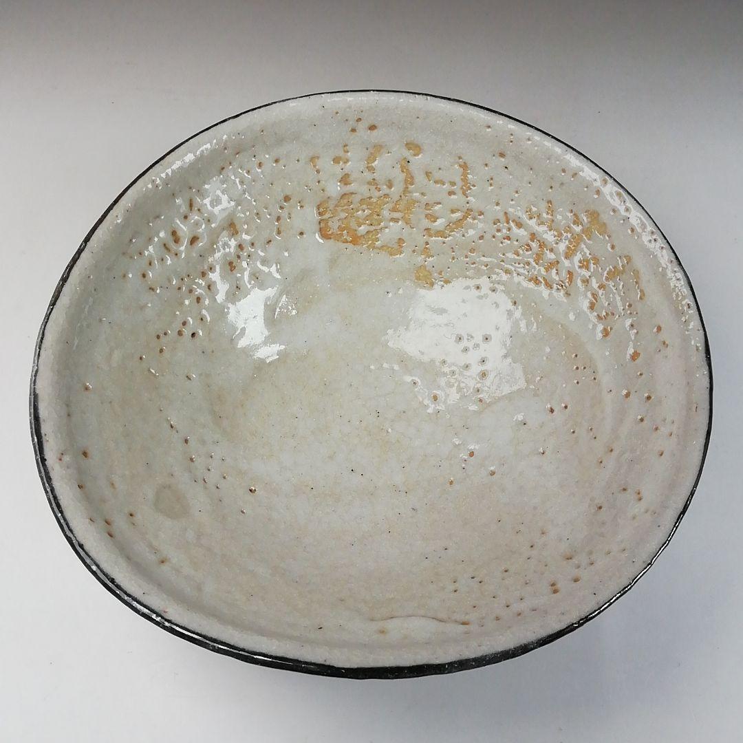 Ｔ９０　茶碗　『志野　平茶碗』『山口正悟』　共箱　抹茶碗　茶道具