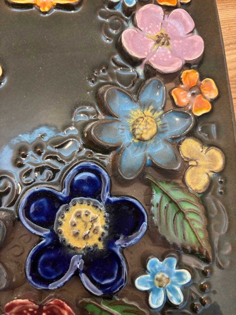 【Jie gantofta】花の陶板(大判)