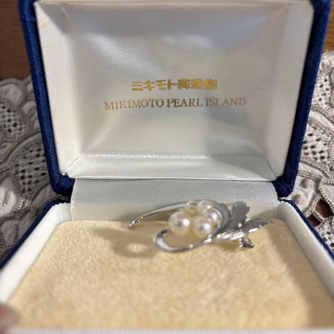 ミキモト本パールブローチ　ビンテージ刻印あり
