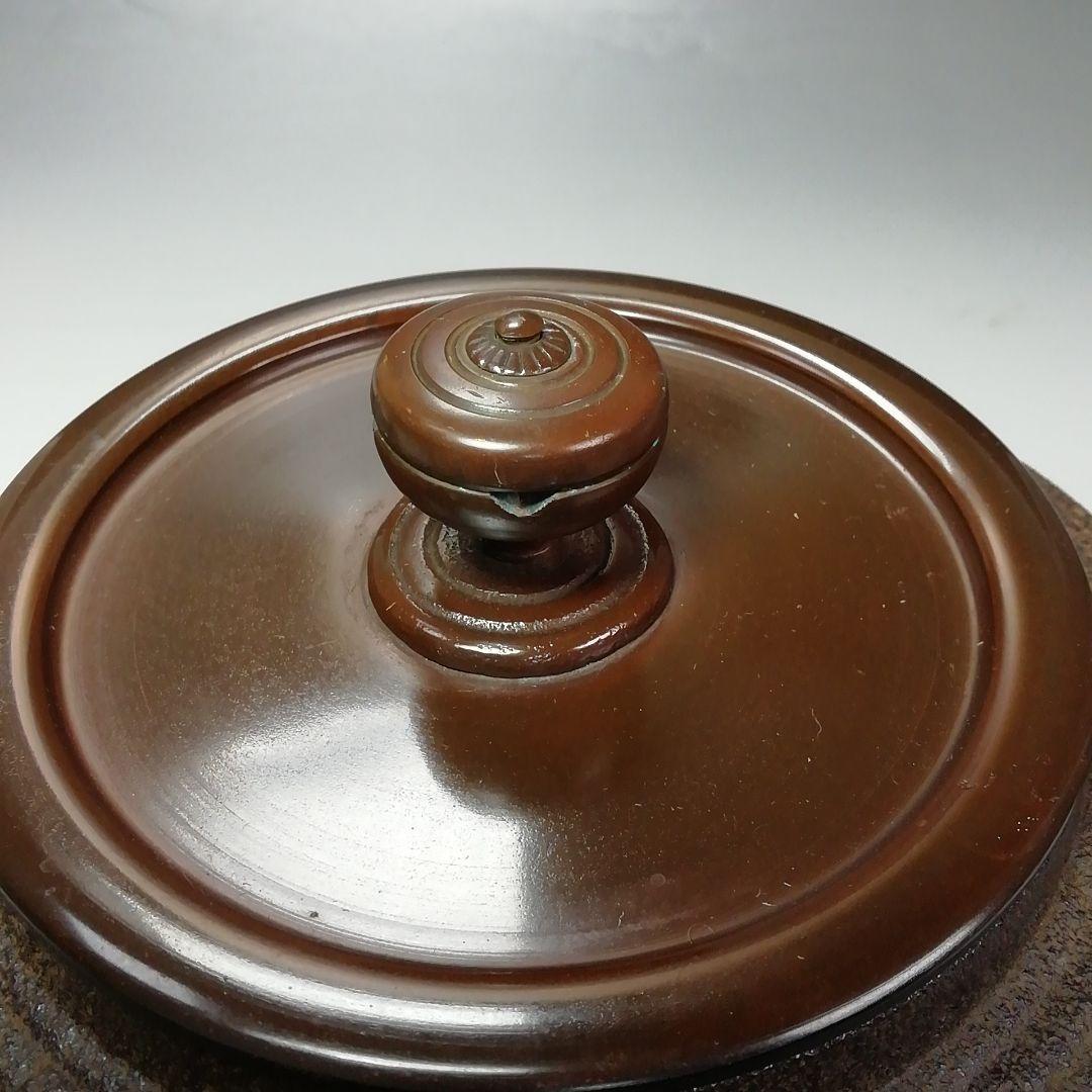 Ｓ６１８　鉄瓶　『糸目鉄瓶』『銅蓋』『釜師　河田松寿作』　共箱　茶道具