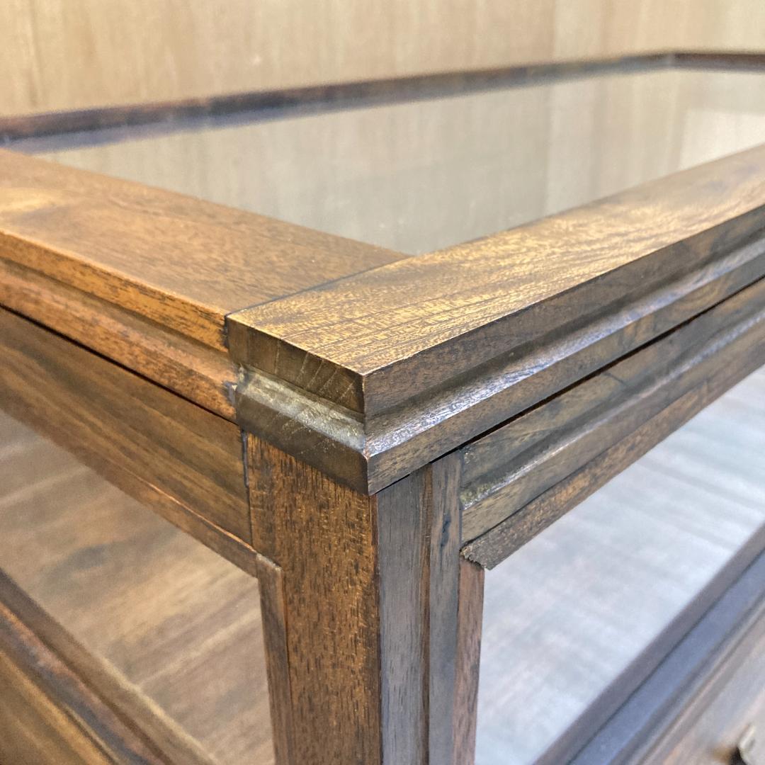 天然木　キャビネット　コレクションケース　ショーケース　ディスプレイ　什器