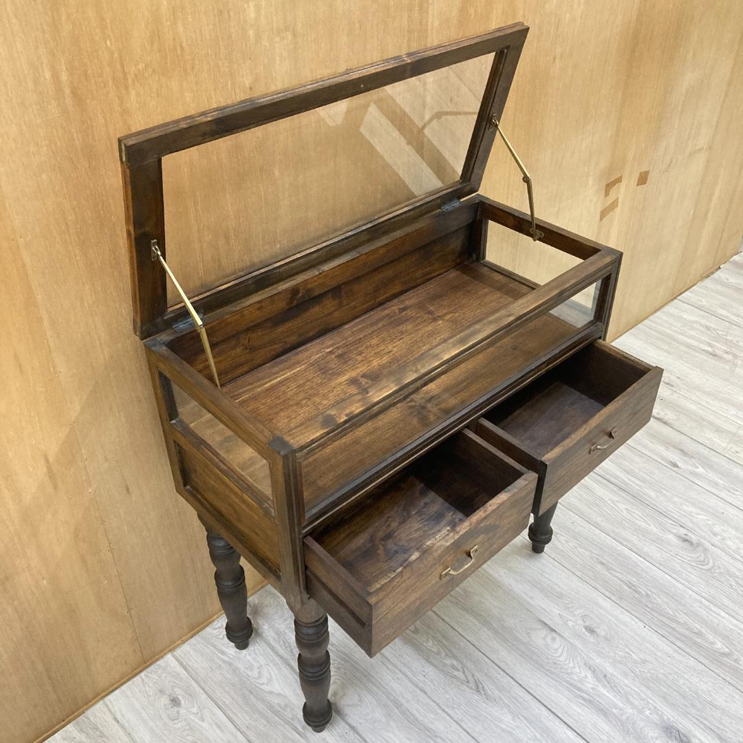 天然木　キャビネット　コレクションケース　ショーケース　ディスプレイ　什器