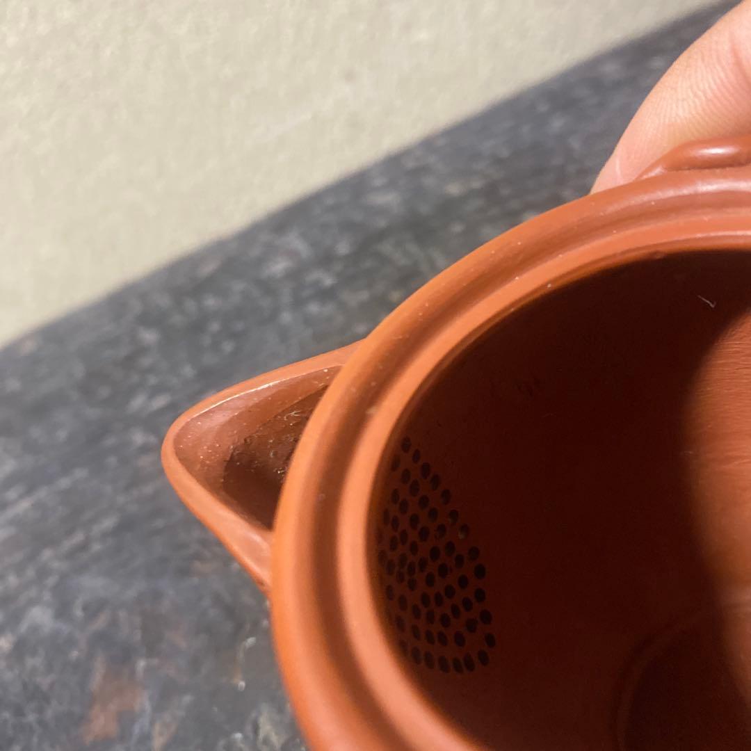 杉江木仙作　常滑急須 小型 朱泥　宝瓶　茶注B