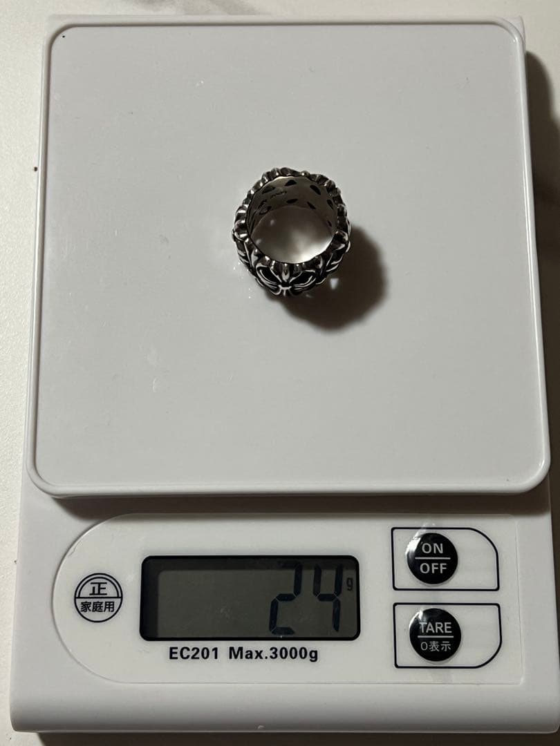 ち*ー様 クロムハーツ　セメタリークロスリング　16号