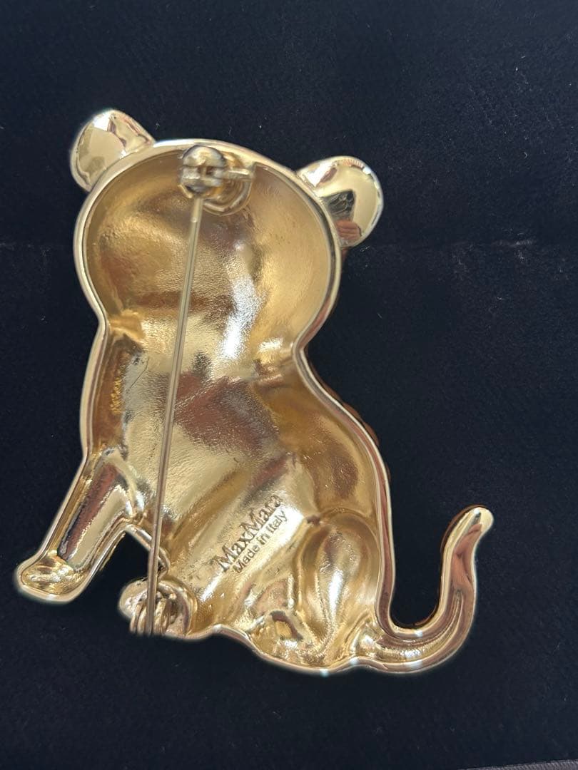 Max Mara ゴールド虎ブローチ