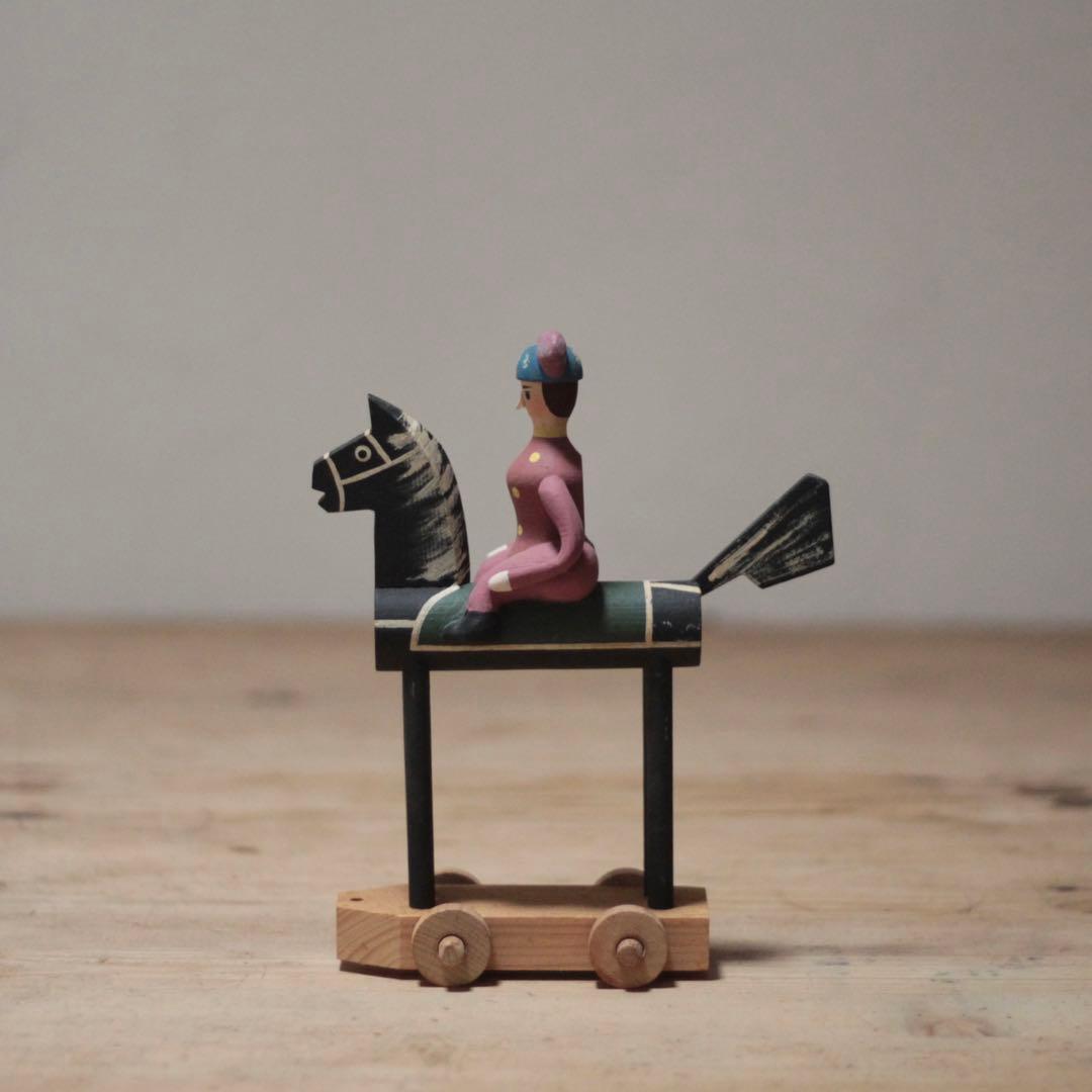 チェコスロバキア 民芸 郷土玩具 馬乗りご婦人 古道具 アンティーク オブジェ