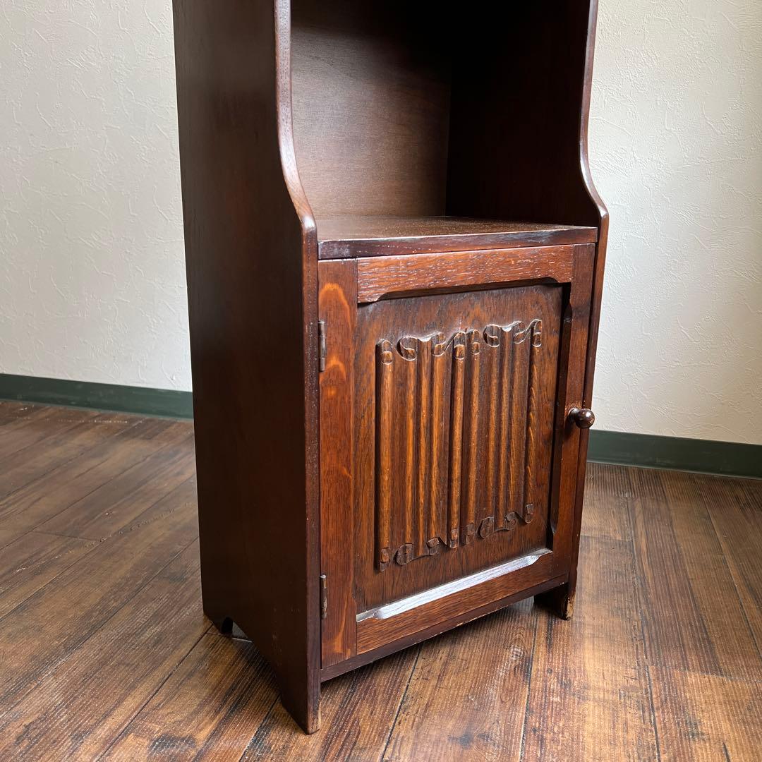 k351r120 英国らしい装飾のアンティーク家具 木製マガジンキャビネット