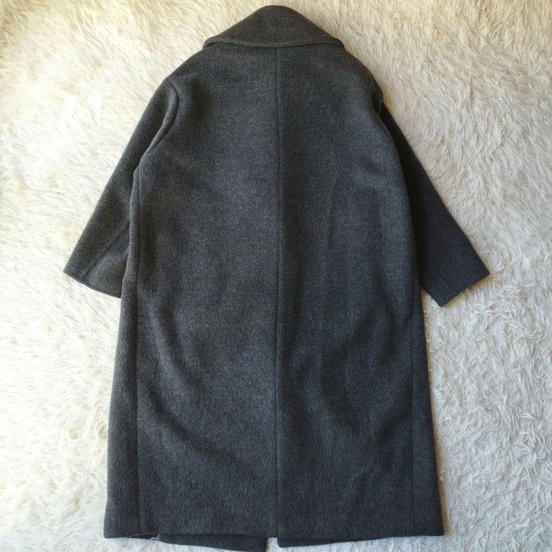 人気♡美品✨エンフォルド ダブルビーバースリットオーバーコート グレー×緑 36