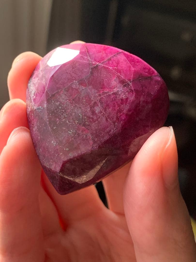 特大天然ルビー　コランダム　219ct 恋愛運　パワーストーン　ルース　根付