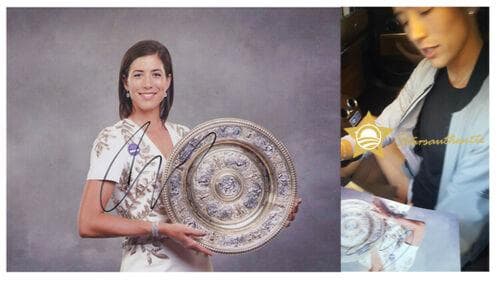 直筆サイン入り写真 ガルビネ・ムグルサ スペイン プロテニス SA鑑定済