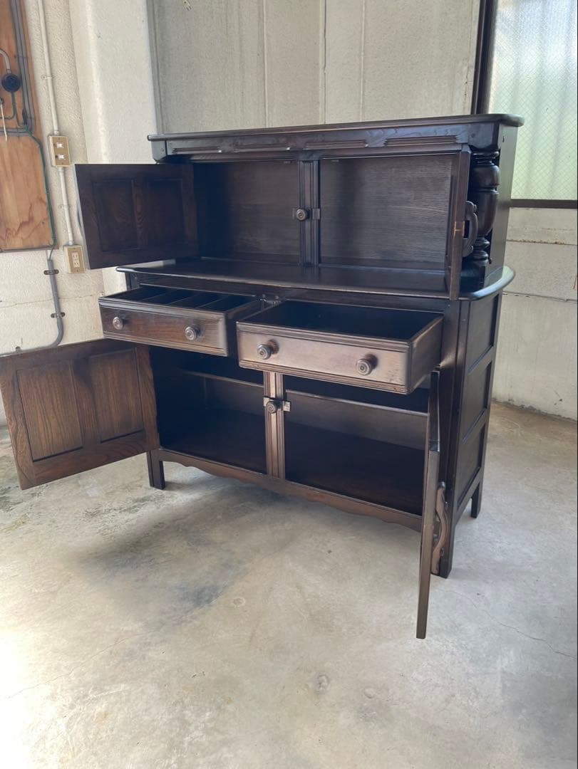 アーコール　レア品　初期　オールドコロニアル　カップボード　サイドボード