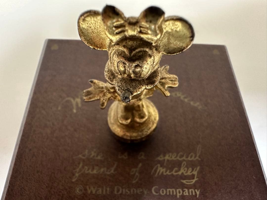 レトロ ミニーマウス 木製 オルゴール レットイットビー Let it be