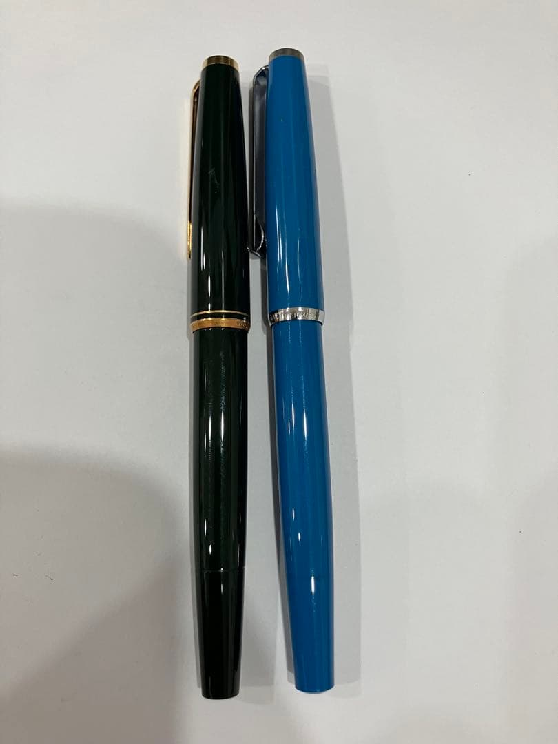 MONT BLANC 万年筆 ２点 おまとめ レトロ 青色 緑色 モンブラン