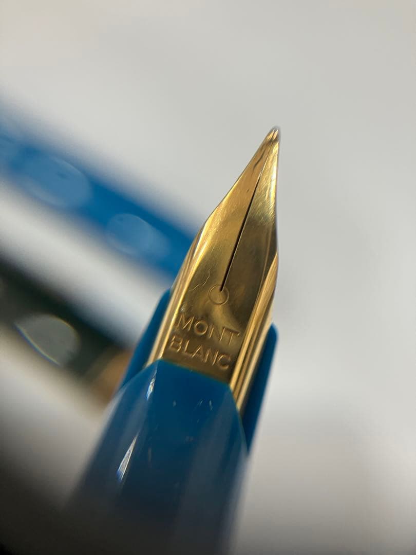 MONT BLANC 万年筆 ２点 おまとめ レトロ 青色 緑色 モンブラン