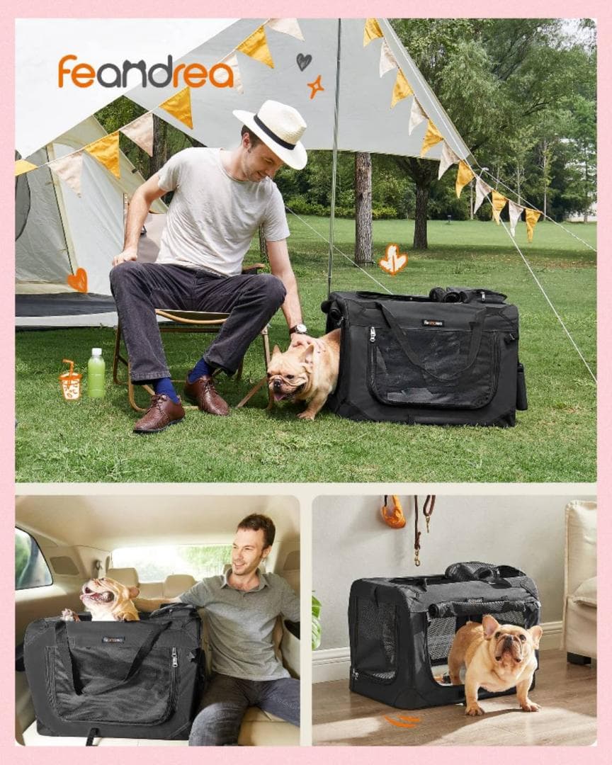 スペース 取らない 折りたたみ式 通気性 ペットキャリー