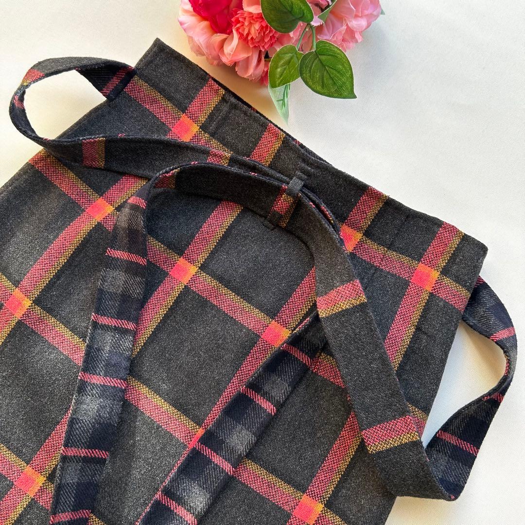 極美品　ドゥロワー　2way リバーシブル　チェック柄スカート　巻きスカート